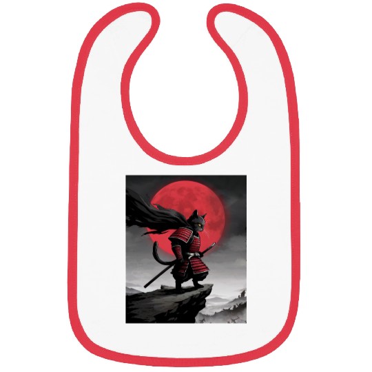 Japanese Cat Samurai Cat Bibs