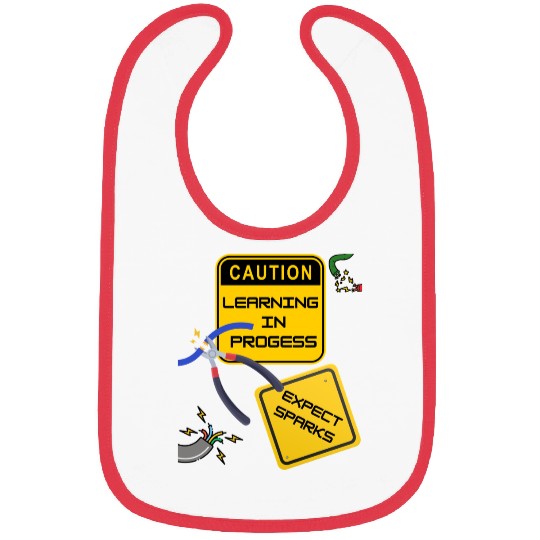 Caution: Learning in Progress – Expect Sparks Bibs