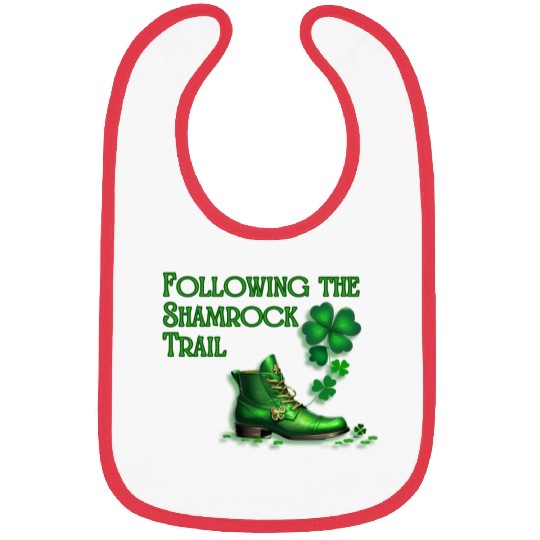 St. Patrick's Day - Following the Shamrock Trail Bibs