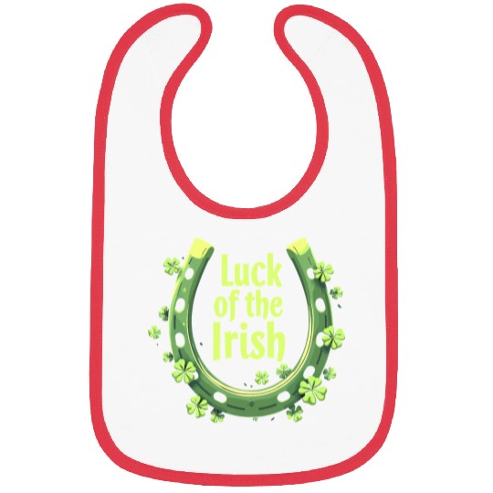 Luck of the Irish Horseshoe Design Bibs