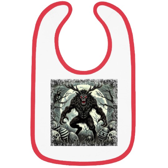 Wendigo Monster Deer Easter Werewolf Creepy Bibs