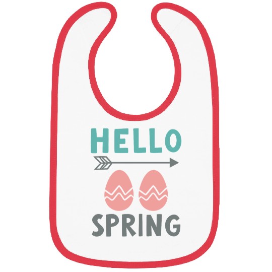 Hello Spring - Spring Design with Easter Eggs Bibs