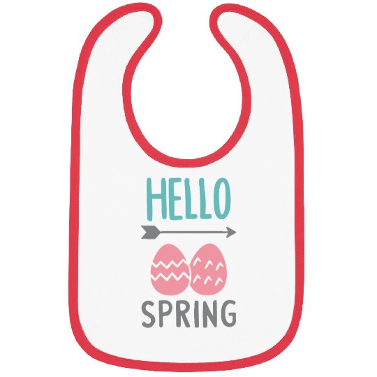 Hello Spring - Spring Design with Easter Eggs Bibs