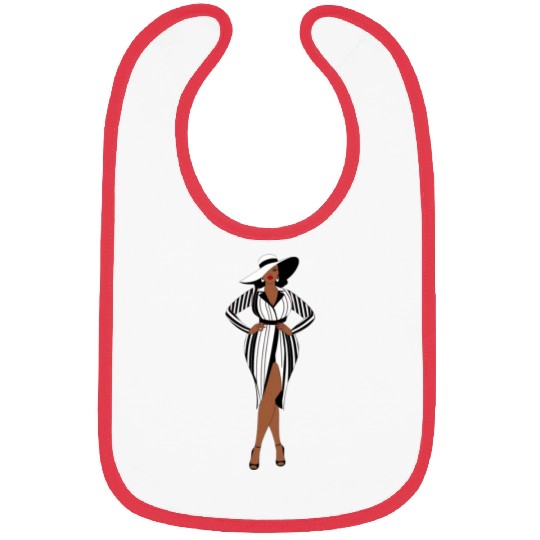 Fashion a plus-size African American woman Bibs
