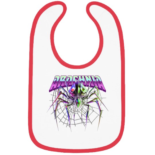 Arachnia Spider On Web Bibs