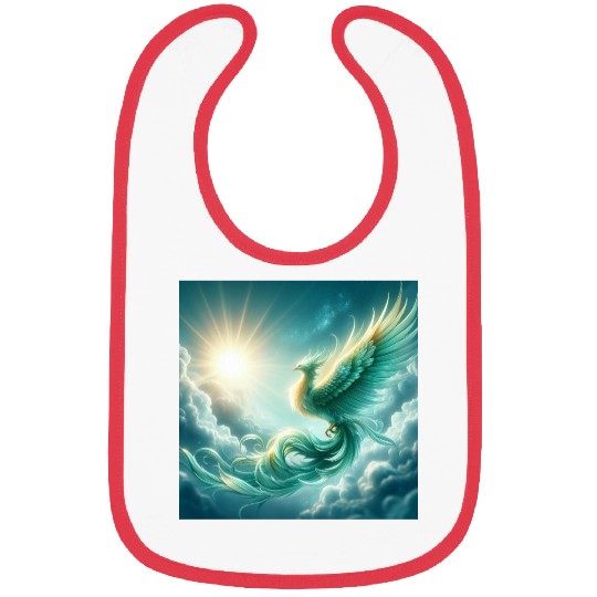 Green & Gold Rising Phoenix Bibs