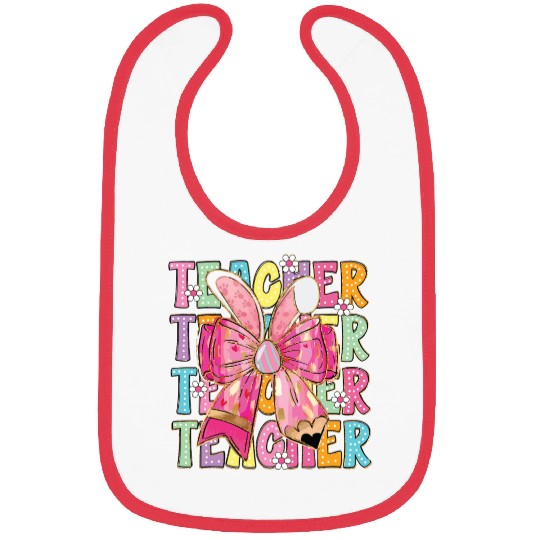 Teacher Easter Bow Design Bibs
