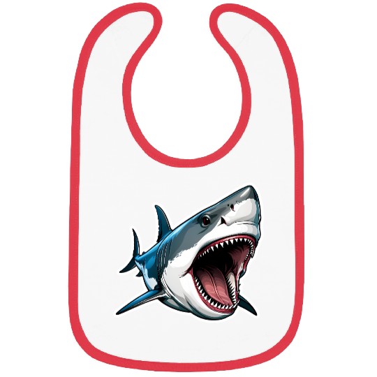 Big White Shark Attack Bibs