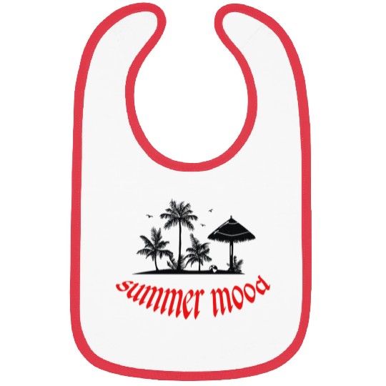 Tropical Beach Sunset with Summer Mood Bibs