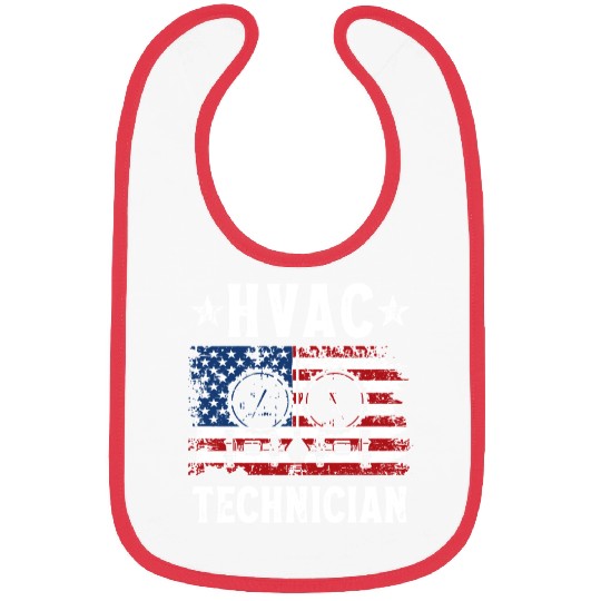 HVAC Technician Patriotic US American Flag Bibs