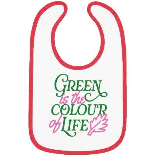 Vibrant Green Life Affirmation Bibs