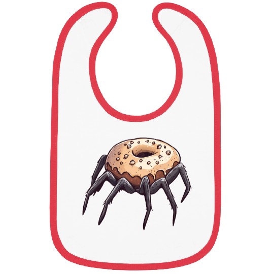 Donut Spider Funny Creative Motif Bibs