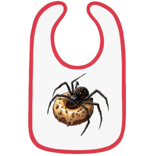 Donut Spider Funny Creative Motif Bibs