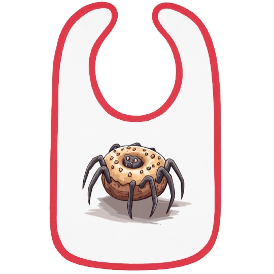 Donut Spider Funny Creative Motif Bibs