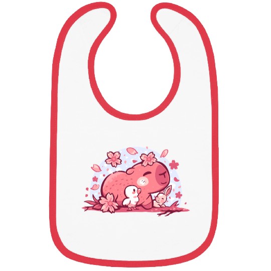 Pink Spring Friends Bibs