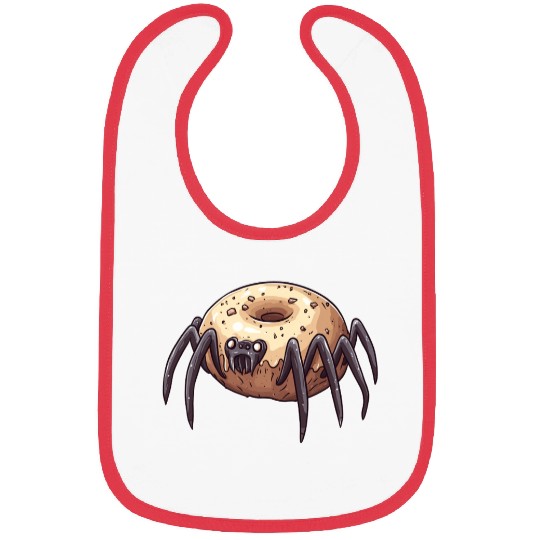 Donut Spider Funny Creative Motif Bibs