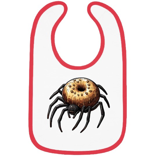 Donut Spider Funny Creative Motif Bibs