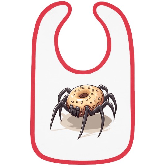 Donut Spider Funny Creative Motif Bibs
