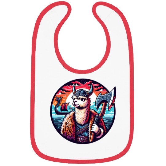 Viking Llama Adventure at Sea Bibs