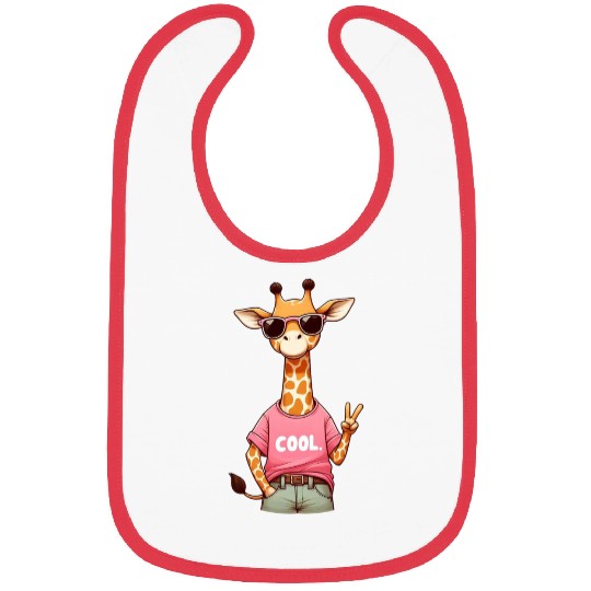 Cool giraffe Bibs
