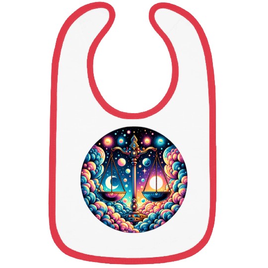 Libra - Celestial Scales of Balance Bibs