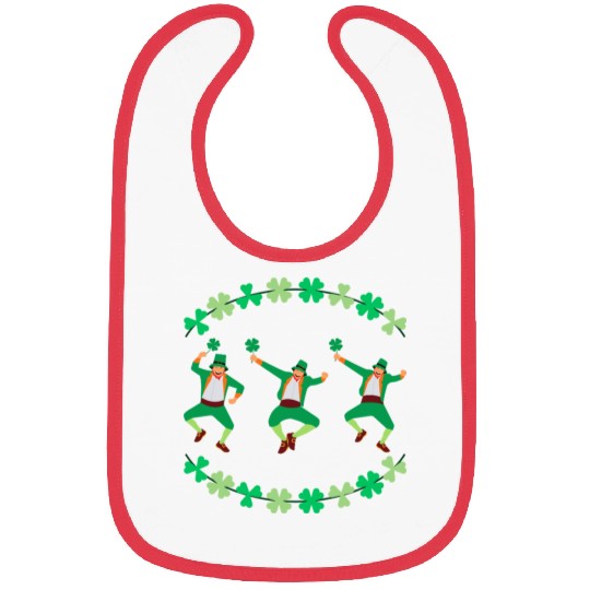 Dancing Leprechauns St Patrick's Day Bibs