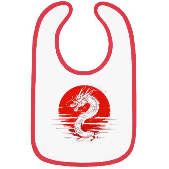 Dragon Rising Under the Blood Moon Bibs
