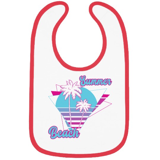 Summer Palm Tree Beach Bibs