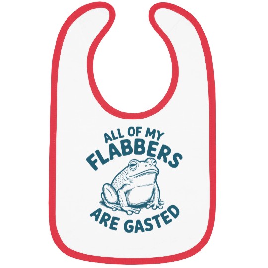 Funny Frog Meme – All of My Flabbers Are Gasted Bibs