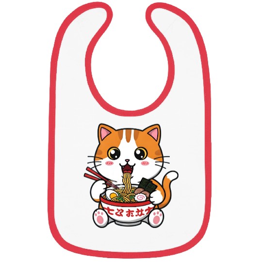 Kawaii Ramen Cat Bibs