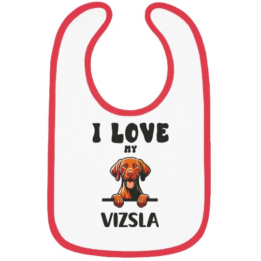 I Love My Vizsla Bibs