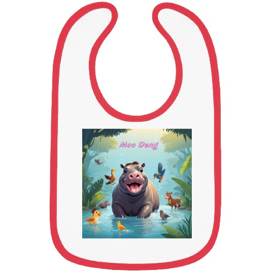Pygmy hippo (Moo Deng) Bibs