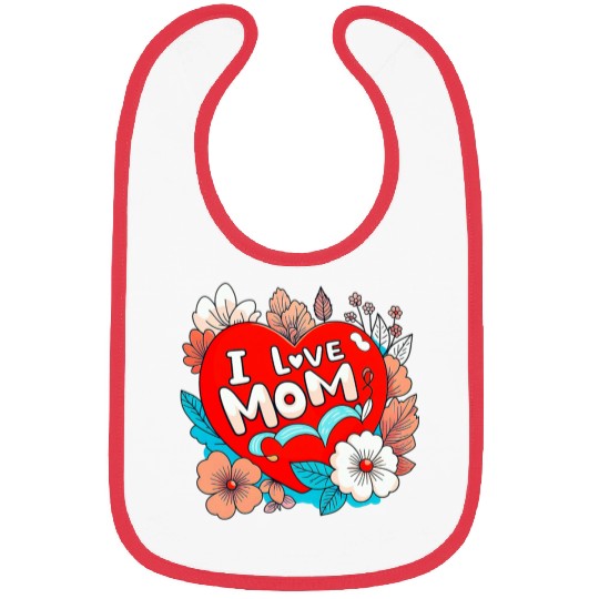 Mother day: I love mom gif Bibs