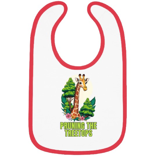 Gardener Giraffe - Pruning the treetops Bibs