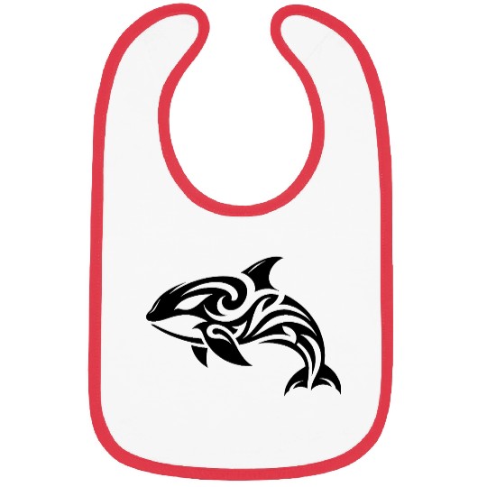 Sleek Elegant Orca T Tattoo Style Bibs