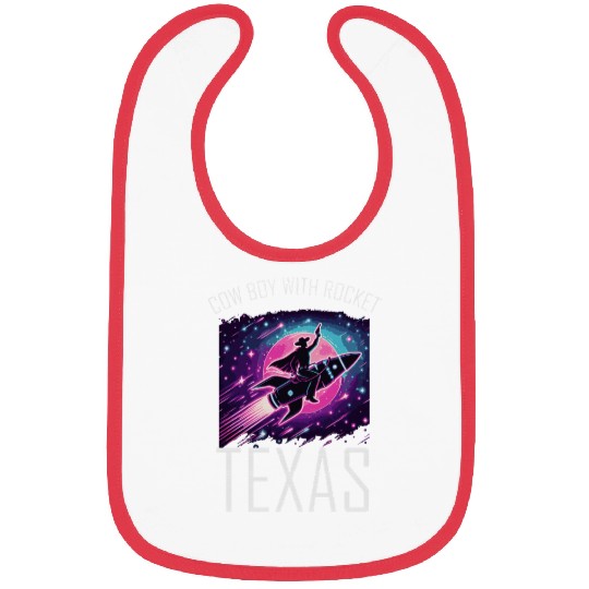 Cowboy with Rocket – Texas Space Adventure Bibs