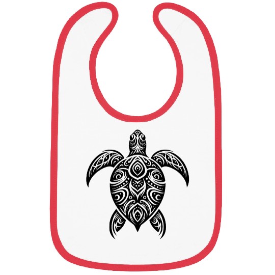 Mystical Turtle With Tribal Elements Bibs