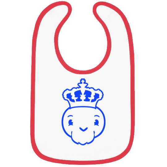 Bird King Crown Ruler Beard Old Kingdom Duck Cute Bibs
