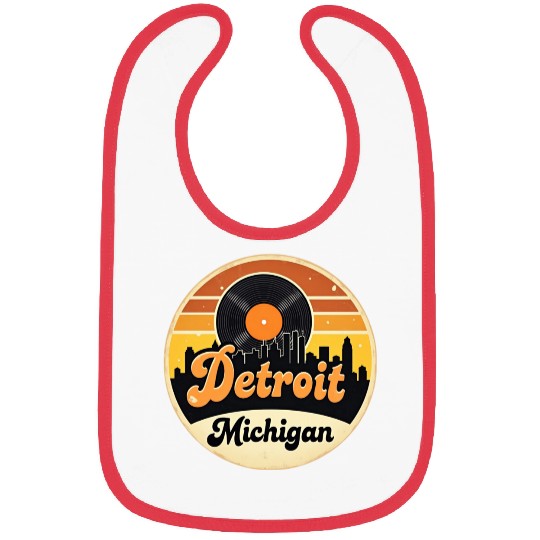 Detroit Souvenir and Travel Gift Idea Bibs