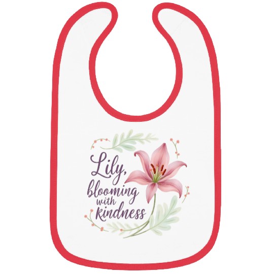 Lily, blooming with kindness Bibs