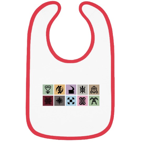 West African Adinkra Symbols Grid Bibs
