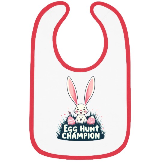 Egg Hunt Champion Bunny Design Bibs