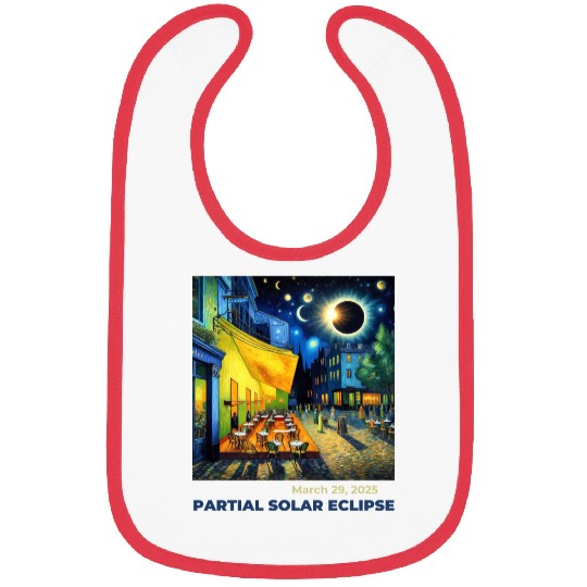 March 29, 2025 Partial Solar Eclipse Night Scene Bibs