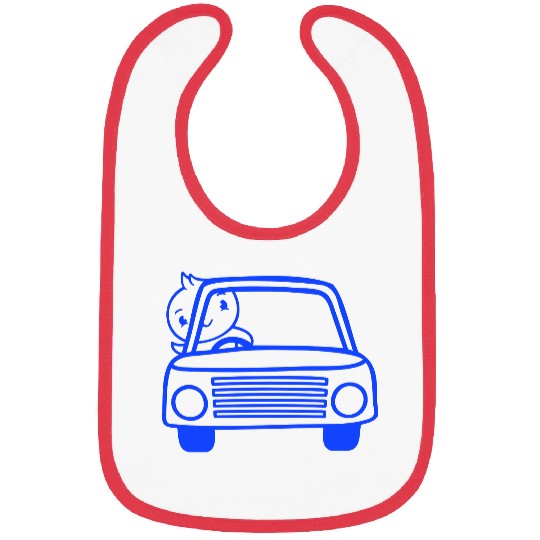 Duck Car Driver Fast Vehicle Greeting Waving Cute Bibs