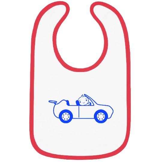 Duck Car Driver Sport Car Fast Driving Vehicle Fun Bibs