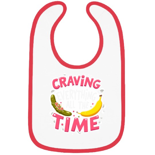 Pregnancy Cravings Funny Maternity Food Baby Bump Bibs