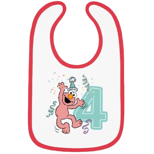 Sesame Street Birthday Design With Elmo 4 Years Bibs