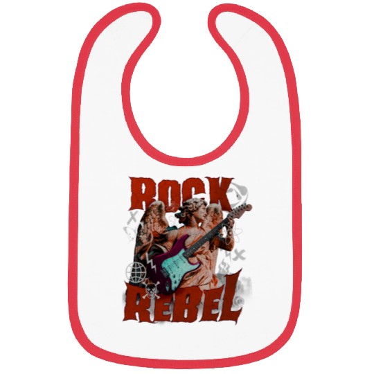 Rock Angel Rebel - Guitar Skull Music Design Bibs