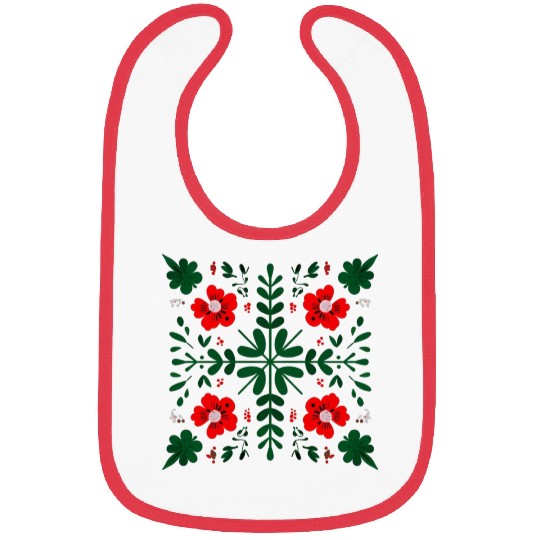 Folk Floral Mandala Bibs