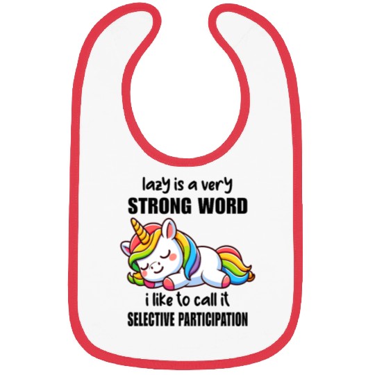 Sleepy Rainbow Unicorn Bibs